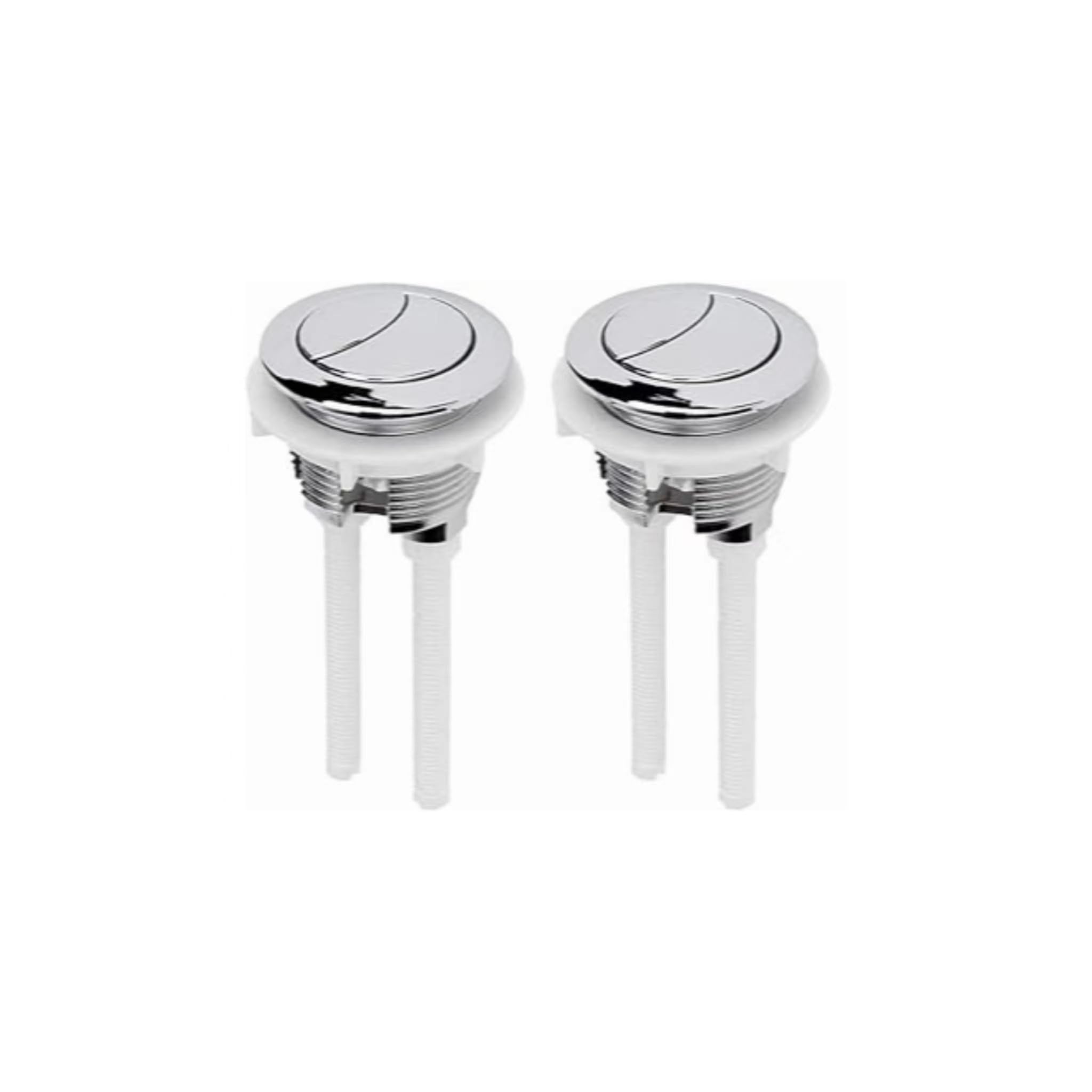 Standard 48 mm Toilet Buttons,2 PCS Toilet Flush Button Replacement Round Head Toilet Flush Button Toilet Dual Flush Push Button for Bathroom Toilet Water Tank Repair