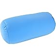 Squishy Deluxe Tube Microbead Bolster Pillow with Stay-Cool Fill & Silky Removable Cover, Flexible, Head, Neck & Back Support