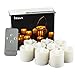 Intsun 9pcs Battery Operated Remote Timer Flameless Candles, LED Candles Pillar, Tea Lights, Last Up To 72 Hours, Seasonal Festival Decorations for Wedding, Birthday, Party (Warm Yellow)