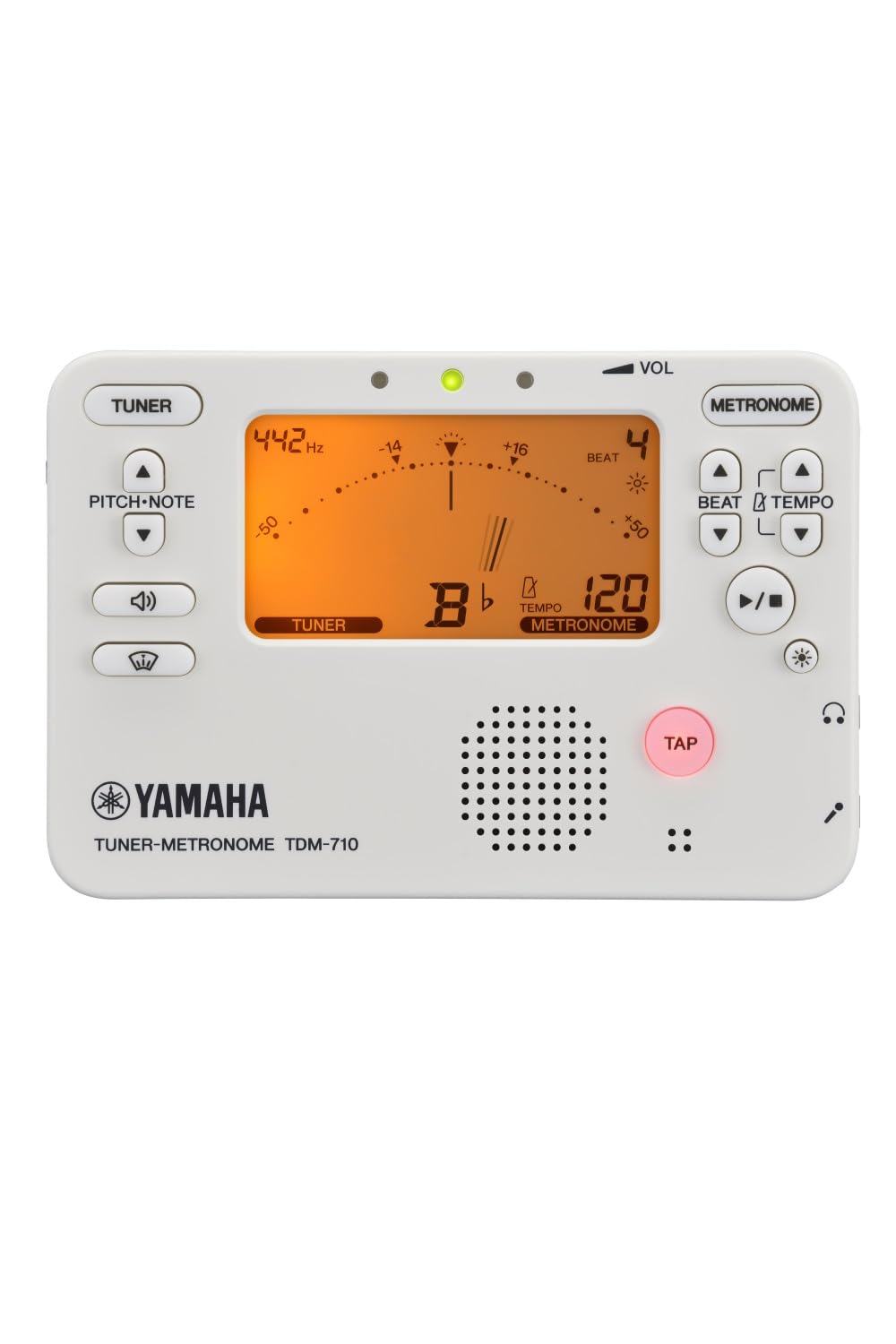 ヤマハ YAMAHA チューナーメトロノーム アイボリーTDM-710IV チューナーとメトロノームが同時に使える 日常の練習に最適 サウンドバック機能商品画像
