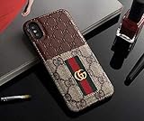 Phone Cases for iPhone XR - New Classic Elegant Luxury PU Leather Style Cellphone Protection Back Cover Case Fashion Designer Have Card Slot Compatible with Apple iPhone XR(Brown)