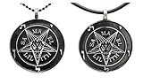 Exoticdream Inverted Pentagram Samael Lilith Baphomet Satanic Sabbatic Goat Lucifer Wiccan Pewter Pendant