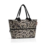 reisenthel Shopper E1, Expandable 2-in-1 Tote, Converts from Handbag to Oversized Carryall, Baroque Taupe