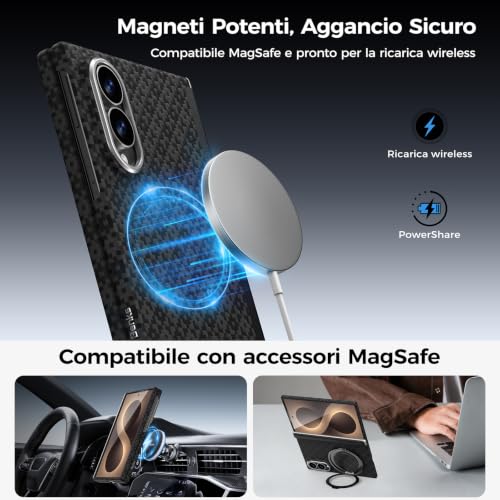 BENKS ArmorGrid Air Cover for Samsung Galaxy Z Fold 8 for Magsafe | Ultrathin Kevlar Aramid Fibre Case, Zipper Protection, Lightweight, Thin and Pleasant to the Touch