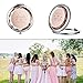 9 Sets Makeup Pocket Compact Mirror, 1 Bride To Be Makeup Mirror 8 Bride Tribe Mirrors Wedding Bridesmaid Gifts-Double Magnifying Mirror For Bridal Party,Champagne Diamond Cutting Style Pocket Mirror