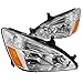 Spec-D Tuning 2LH-ACD03-RS Honda Accord 2/4d Chrome Crystal Headlights Clear Head Lamps