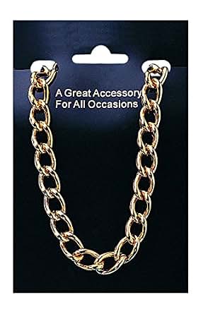 Amazon.com: Costume Culture Men's Gold Pimp Necklace 24 ...