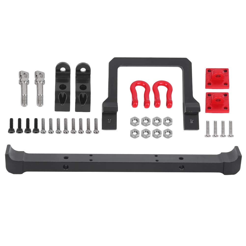 VGEBY RC Bumper Crawler Metal 1/10 Front Rear Bumper with Buckle RC Accessory Fit for Mangniu MN90 MN90K MN91 MN91K MN45 MN45K MN96 MN99 MN99S MN40(Black)