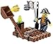 Pirates Raid Sea Hunt - 45 pcs pack of explosive ballistic medieval catapult building blocks with projectiles; pirate raft with a one eyed pirate - a must for 6+ children compatible parts