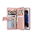 Galaxy S7 Edge Wallet Case, Leather [9 Card slots] [photo & wallet pocket] (Rose Gold)