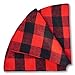 ATLIN Buffalo Plaid Christmas Tree Skirt - 3 Inch Red and Black Checks for a Traditional Look - Machine Wash and Dry – 3 ft and 4 ft Models