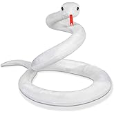 GDZRDFLH Stuffed Snake Animal, 80 in Snake Plush, Large Giant Stuffed Animals Snake, Lifelike Cute Stuffed Animals for Birthday Present Party Prank Prop (White)