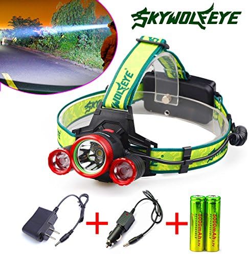 30,000LUMENS 3X XML T6 LED Headlamp Head Light Torch Lamp 2X 18650 Li-ion Battery