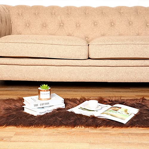 Shaggy Plush Fur Fabric Christmas Craft Fur 10 X 20inch Fuzzy Fabric Sewing Furs Cuts For DIY Crafts Halloween Winter Costume Decoration Rug Mat(White - View #3