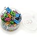 Deli Smiling Binder Clips ,19mm ,Assorted Colors ,40 Clips per Tub