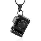 Camera Cremation Jewelry Urn Necklace for Ashes Stainless Steel Memorial Pendant for Loved Ones Digital Camera Keepsake Ash Jewelry