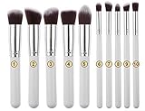 Grandey High Quality Makeup Brushes 10pcs/lot Beauty Foundation Blush Eyeshadow Blending Synthetic Hai Make up Brush Set Maquiagem (white)