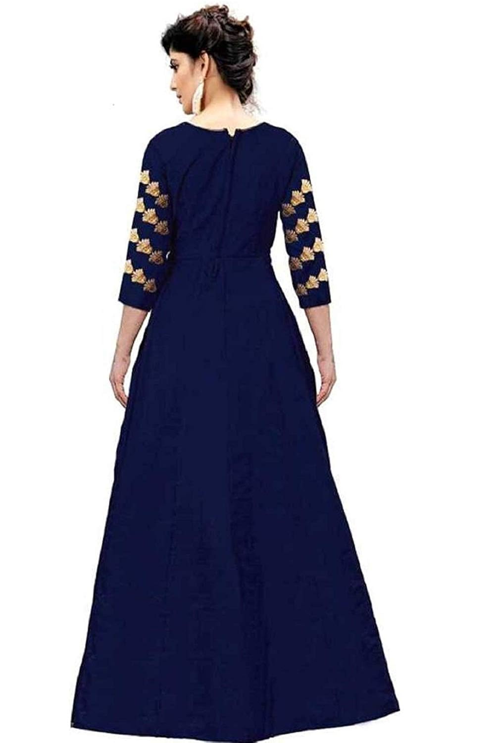 pristive fashion hub women's embroidery semi-stiched free size patry wear gown