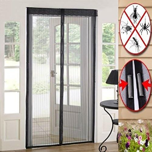 Kope Mesh Door Curtain Magnetic Repellent Snap Fly Bug Insect Mosquito Screen Net Guard (Beige)