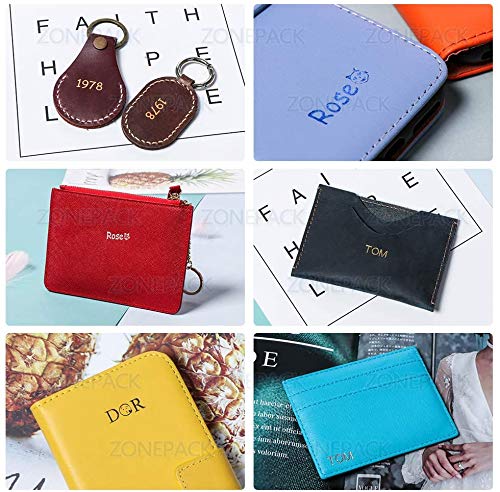 ZONEPACK Hot Foil Stamping Machine with Sliding Positioning Plate Tipper Stamper Bronzing Card Foil Custom Logo Embossing for PVC Leather PU and Paper Heat Press Branding Mask (110v)