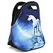 icolor White Insulated Neoprene Lunch Bag Tote Handbag Carrying lunchbox Tote Cooler warm Pouch
