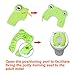 Super More Upgrade Folding Portable Travel Potty Seat Silicone Pads Home Reusable Toilet Potty Training Seat Covers Liners for Babies, Toddlers and Kids - Hook Included (Green)