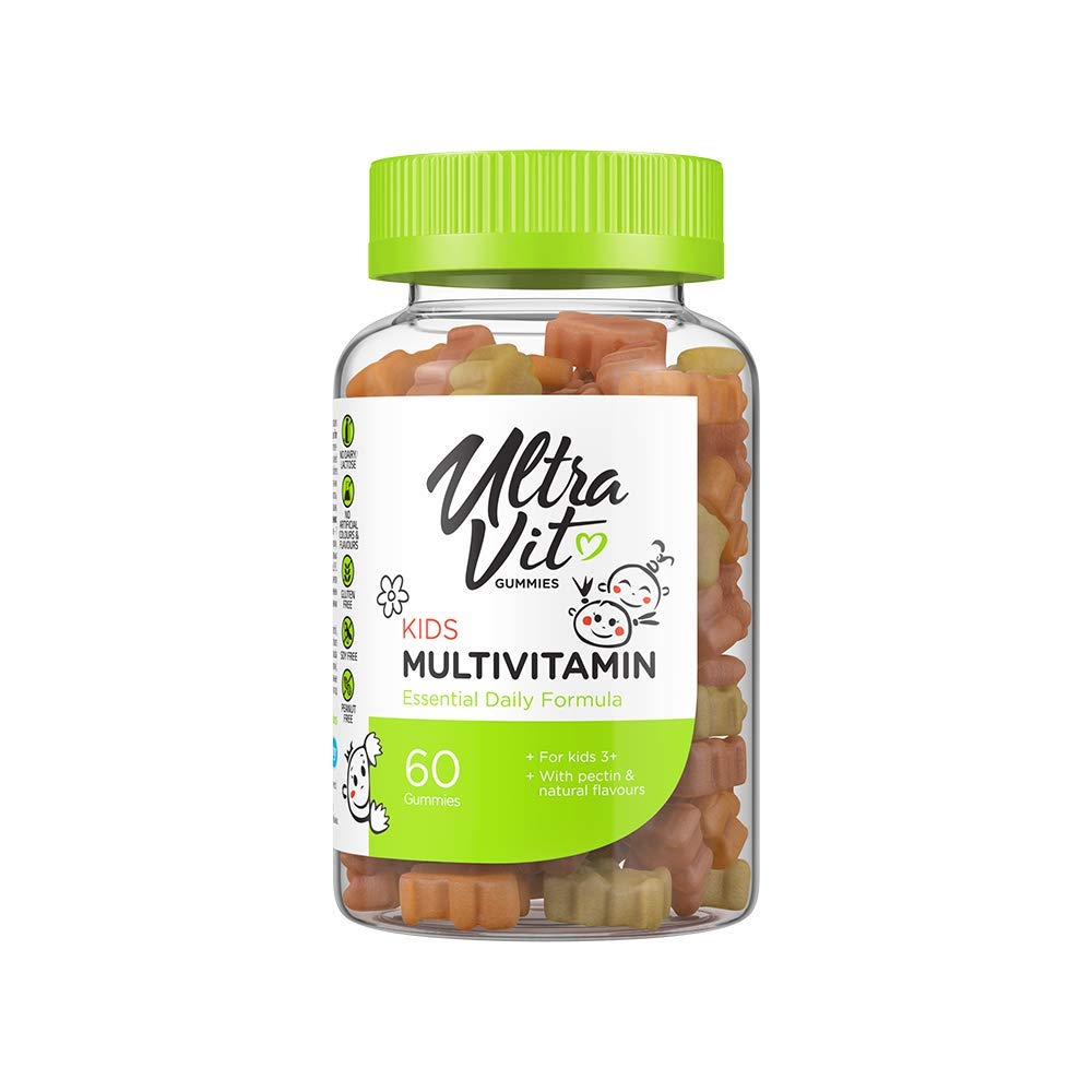 UltraVit Kids Multivitamin Gummies | Essential Daily Formula | Support Healthy Growth | Orange and Berry Flavour | 60 Gummies
