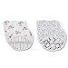 aden + anais Burpy Bib, Tea Collection, 100% Cotton Muslin, Soft Absorbent 4 Layers, Multi-Use Burp Cloth and Bib, 22.5” X 11”, 2 Pack, Fish Pond