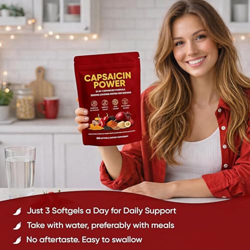 Cayenne Pepper - Cayenne Pepper Capsules | Resealable Package | 300 Softgels / 1 Bag B