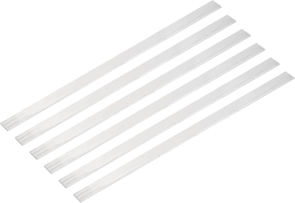 Sourcing Map 6 Pcs Aluminum Flat Bar 2mm x 16mm x 305mm 6061