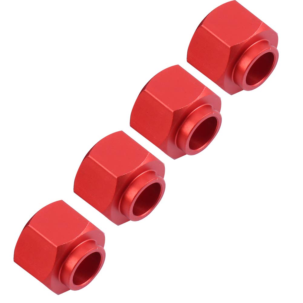 Dilwe RC Widen Adapter, Metal 9mm Wheels Widening Set for TRAXXAS TRX-4 D90 SCX10 1/10 Car(Red)
