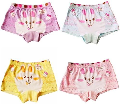 Pro1rise Baby and Toddler Girls' 4 Pack Rabbit Cotton Training Pants Underwear 2-4 Years
