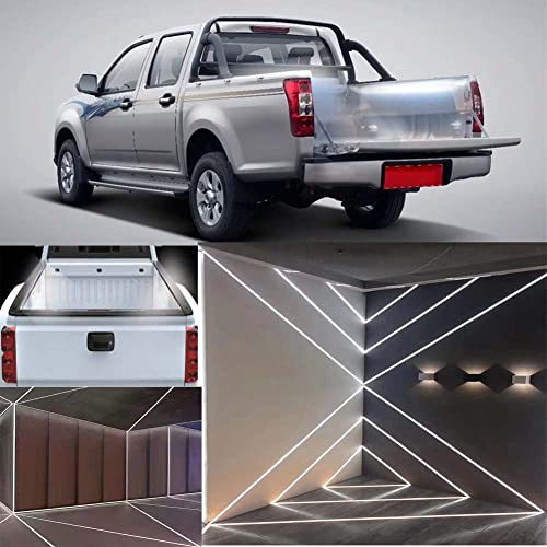 QLEE 2pcs Led Pickup Bed Light Strip 51 Inch Remote Control Truck Bed Lights White Waterproof Led Strip Light Kit for Trucks Cargo Vans SUV Rv Boat Light Fuse Splitter Cable Car Lights