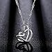 Clearance Deals Classic Women Double Heart Crystal Rhinestone Silver Chain Pendant Necklace Jewelry Romantic Gift by ZYooh (Silver 3)