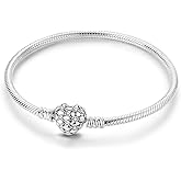 925 Sterling Silver Charms Bracelet for Women Love Heart Summer Ocean Iconic Moments Snake Chain Bracelet with Charm 5A Cubic Zirconia for Mother Daughter