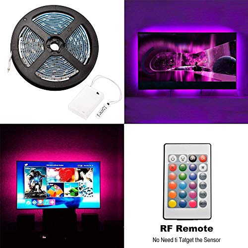 Battery Powered LED Strip Lights,1m/3.28ft Flexible RGB Led Lights