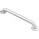 Moen Home Care Bathroom Safety 24 Inch Stainless Steel Handicap Grab Bar for Bathtub and Shower, Heavy Duty Handle, Elderly Assistance Product with Concealed Screws, 8724