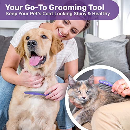 Pet Combs by Hertzko Small & Large Comb Included for Both Small