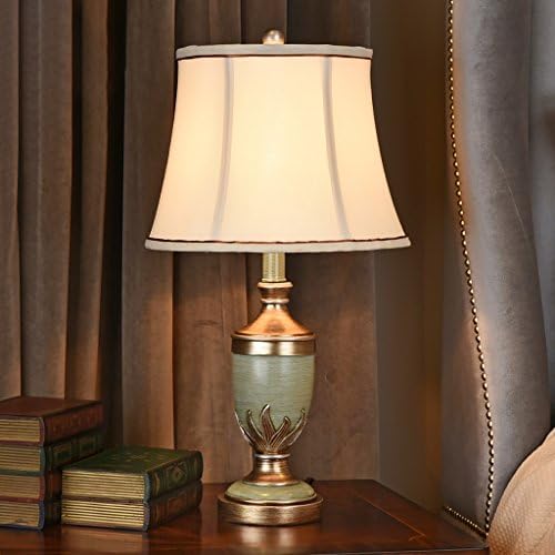 Retro Table Lamp Bedroom Bedside Lamp European Living Room Study Creative Decorative Lighting Wedding Table Lamp Home Decorations ( Color : Green , Size : Dimming )