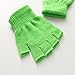 XY Fancy Unisex Plain Basic Fingerless Winter Gloves Green