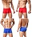 Gudan Mens Silk Underwear Sexy Seamless Boxer Briefs Short Leg Pack (7Pack, L (US)=Waist:34