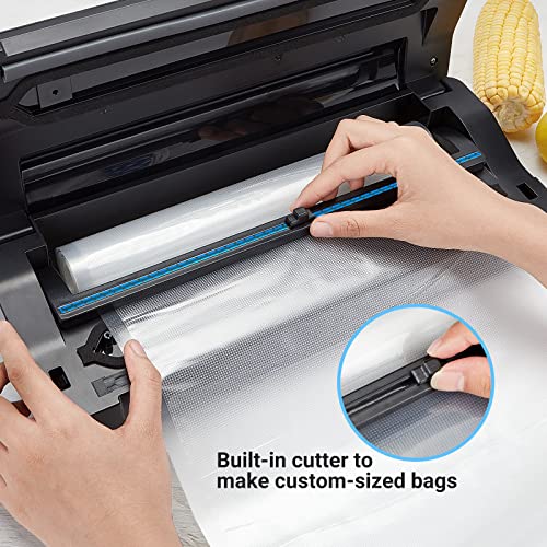 INKBIRD Vacuum Sealer Machine INK-VS02, 85kPa Powerful Pump, Dry/Moist Modes, Built-in Cutter, 30cm Seal Length, Easy Cleanup, Stainless Steel Design, Automatic Sealing for Food Preservation