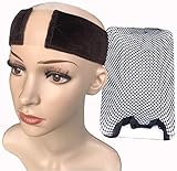 Lace Wig Grip Band - Non Slip Velvet Wig Comfort Head Hair Band Extra Hold Wig Headband Adjustable Women Hair Scarf with 1 Wig Cap (Brown)