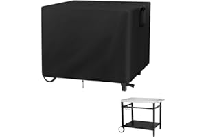 Topcover Outdoor Dining Cart Cover for only Fire Stainless Steel Movable Dining Cart Table,600D Waterproof Patio Ovens Storag