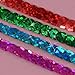 Black Holographic Faceted Sequins, 6mm X 80Yd