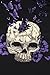 FISACE Women's Skull Print Hollow Out T-Shirt Crew Neck Sleeveless Plus Size Tank Top Purple