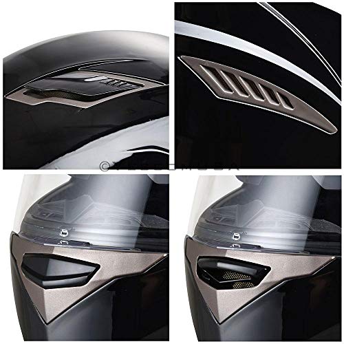 LeeMas Inc DOT Approved Motorcycle Full Face Helmet Double Visors ABS Air Vent Lightweight Motorbike Touring Sports (Size L)