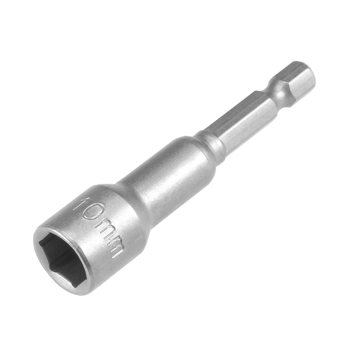 Sourcingmap 1/4" Quick-Change Hex Shank 10mm Nut Setter Driver Drill Bit, 65mm Length, Metric No-Magnetic — image 1