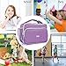 Amersun Kids Lunch Box, Insulated School Lunch Bag with Padded Liner Keep Food Warm Cold for Long Time,Water-resistant Thermal Travel Office Lunch Cooler for Girls Boy-2 Pocket,Purple