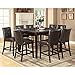 Coaster Home Furnishings  Milton Modern Transitional Real Marble Top Counter Height Dining Table - Cappuccino